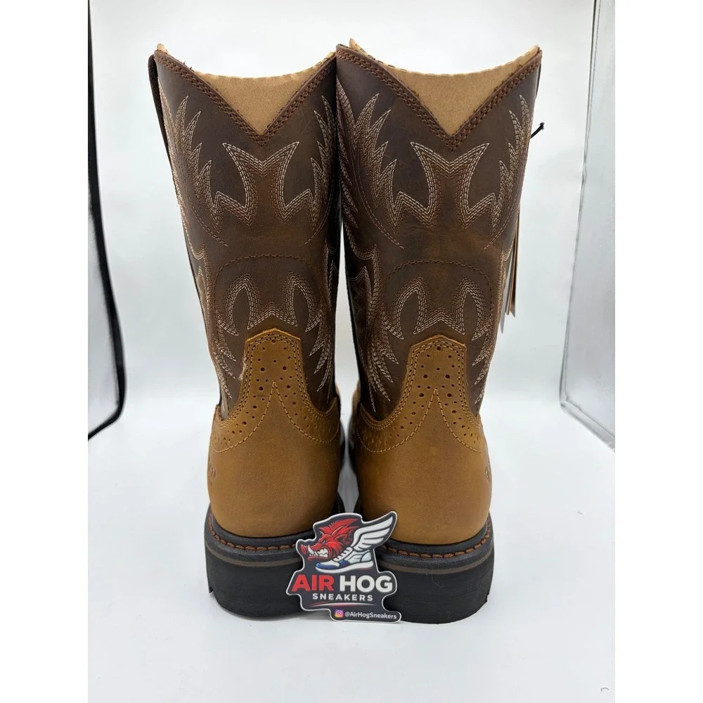 Ariat Sierra Steel Toe Work Boots Aged Bark Square Toe 10010134 Men 11.5 EE wide